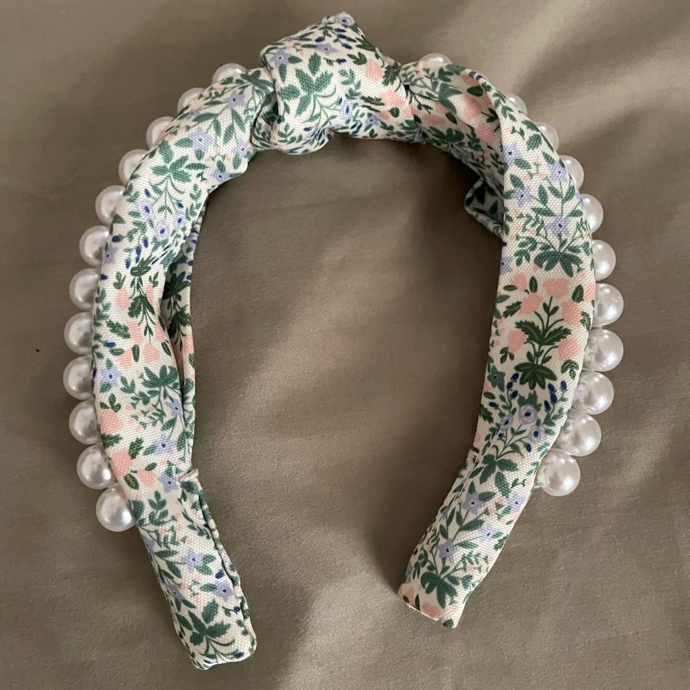 Rifle Paper Co. Lottie Pearl Floral Headband